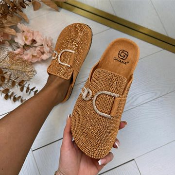 Xemmin simili slippers Camel -