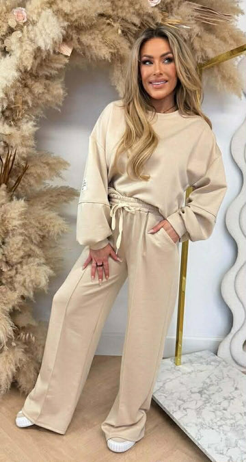 Maddy 2-PIECES SWEAT sæt beige