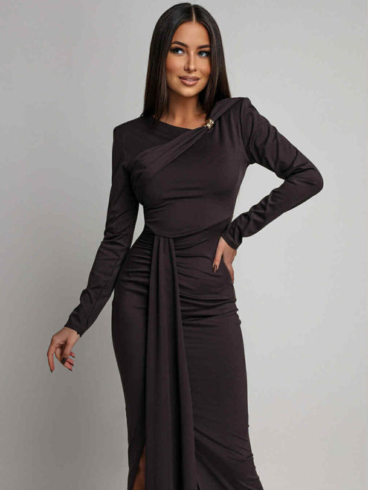 Loranza dress choko  - JR4341