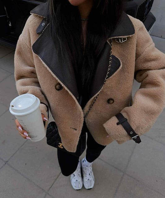 Kyaga fur jacket Camel  - SQ036