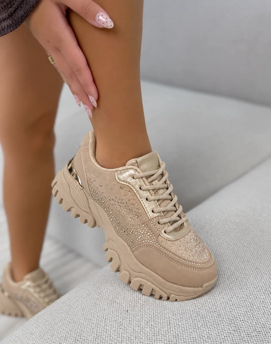 Judith simili sneakers khaki - BK-2515