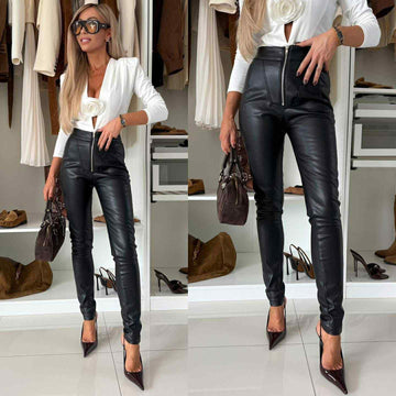 Selmma pu pants Black - 9530