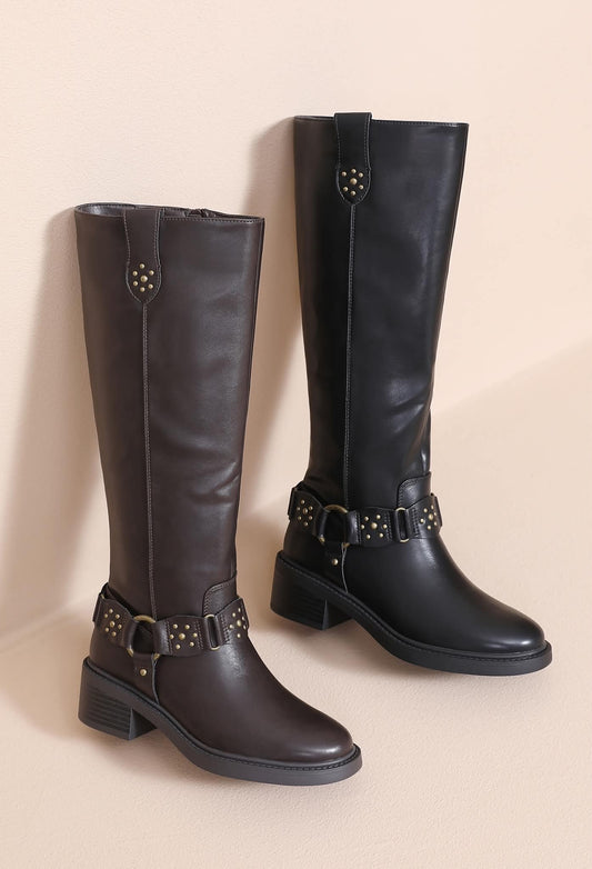 Tillia boots Black  pu - WZ-151