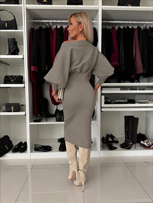 Jozi dress taupe -  TV7050