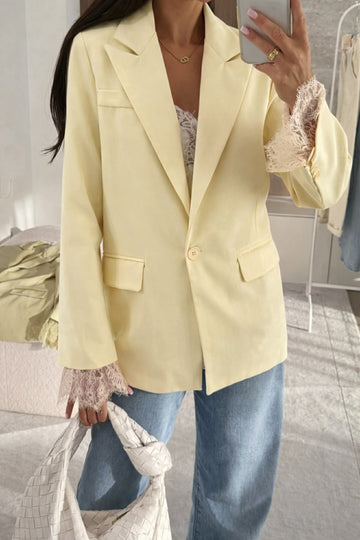 Daffie lace blazer yellow - 7697-1