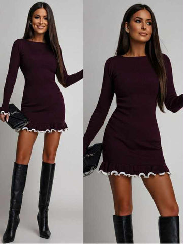Seattle dress Bordeaux  - 5072