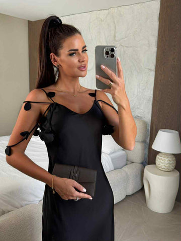 Smila flower dress Black