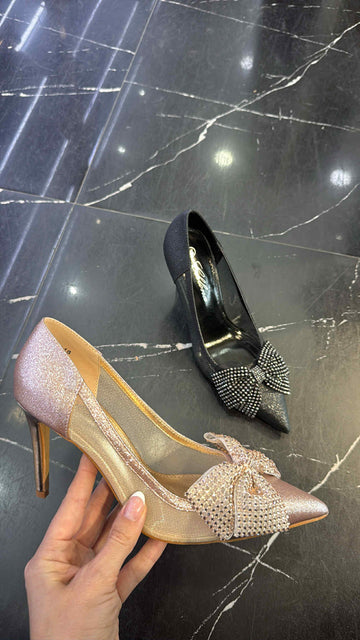 Zellie Bow stilet champagne - SY16