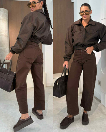 Lavra jeans Brown - W3276