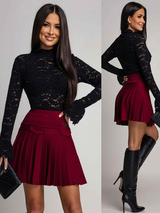 Beyonce Pearl top Black  - JR1277-6