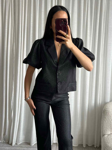 Rachael short blazer black  - EP19601