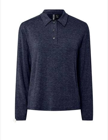 PCRITT LS POLO JRS PWP maritime blue
