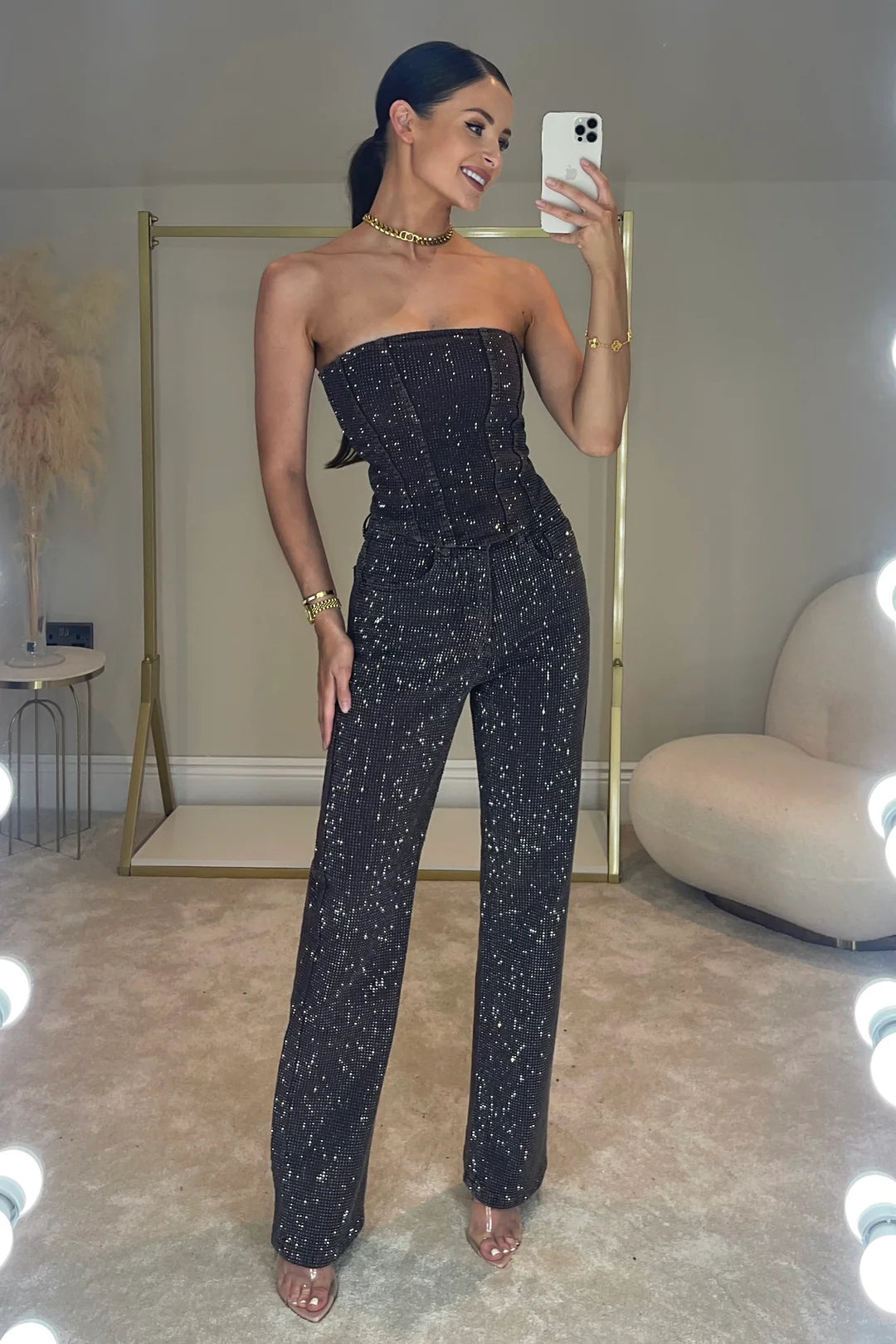 Seesee Premium diamond jeans choko - A3818