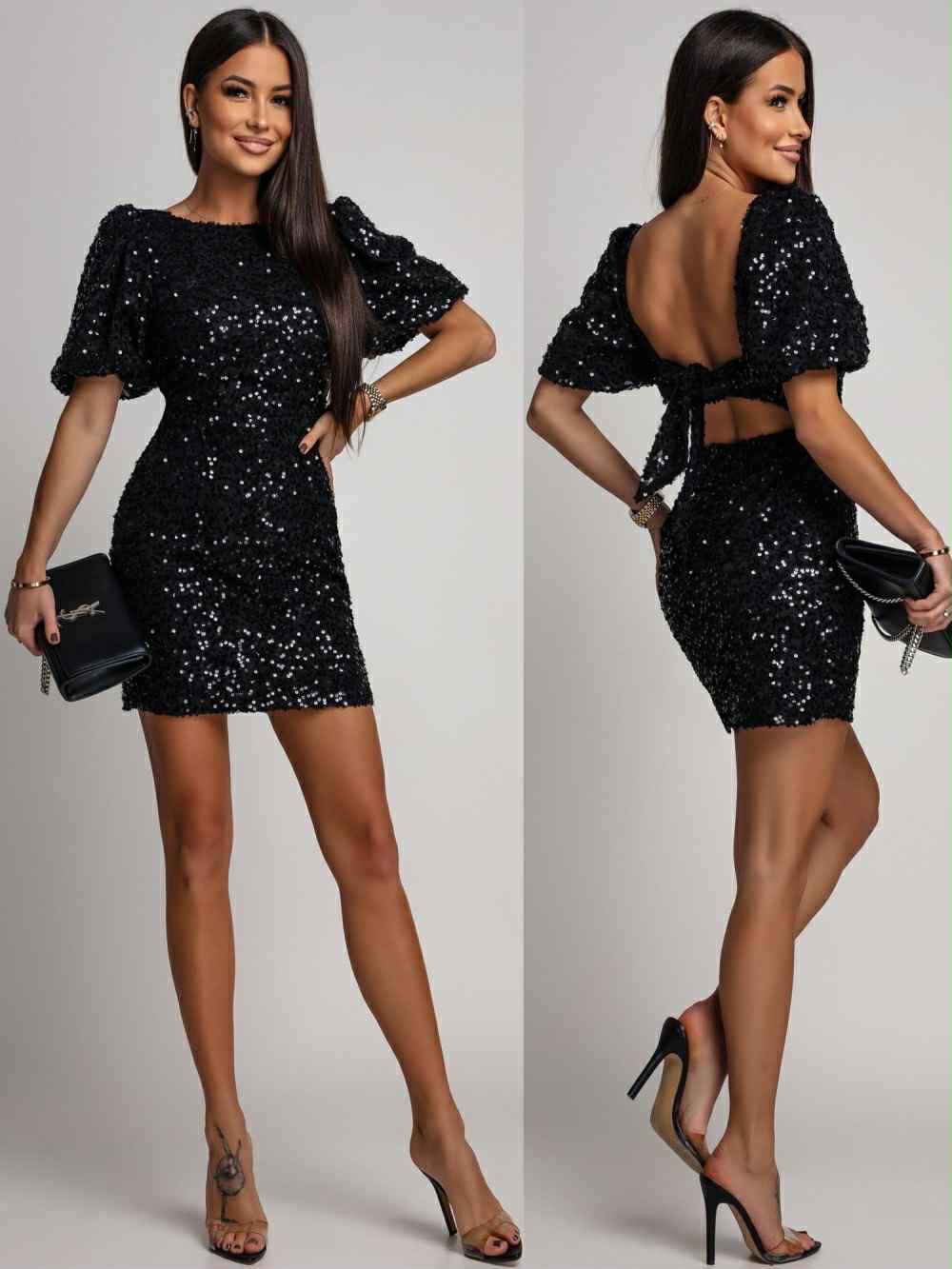 Drace dress Black  - 8929