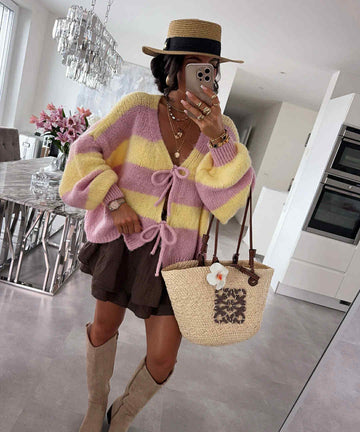 Kind sweat jaune/rose - 31003