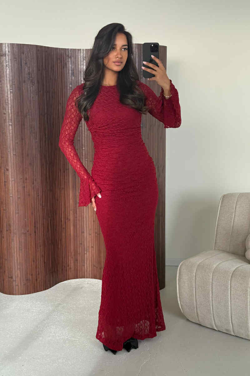 Rosalinde dress Bordeaux - 15781-1