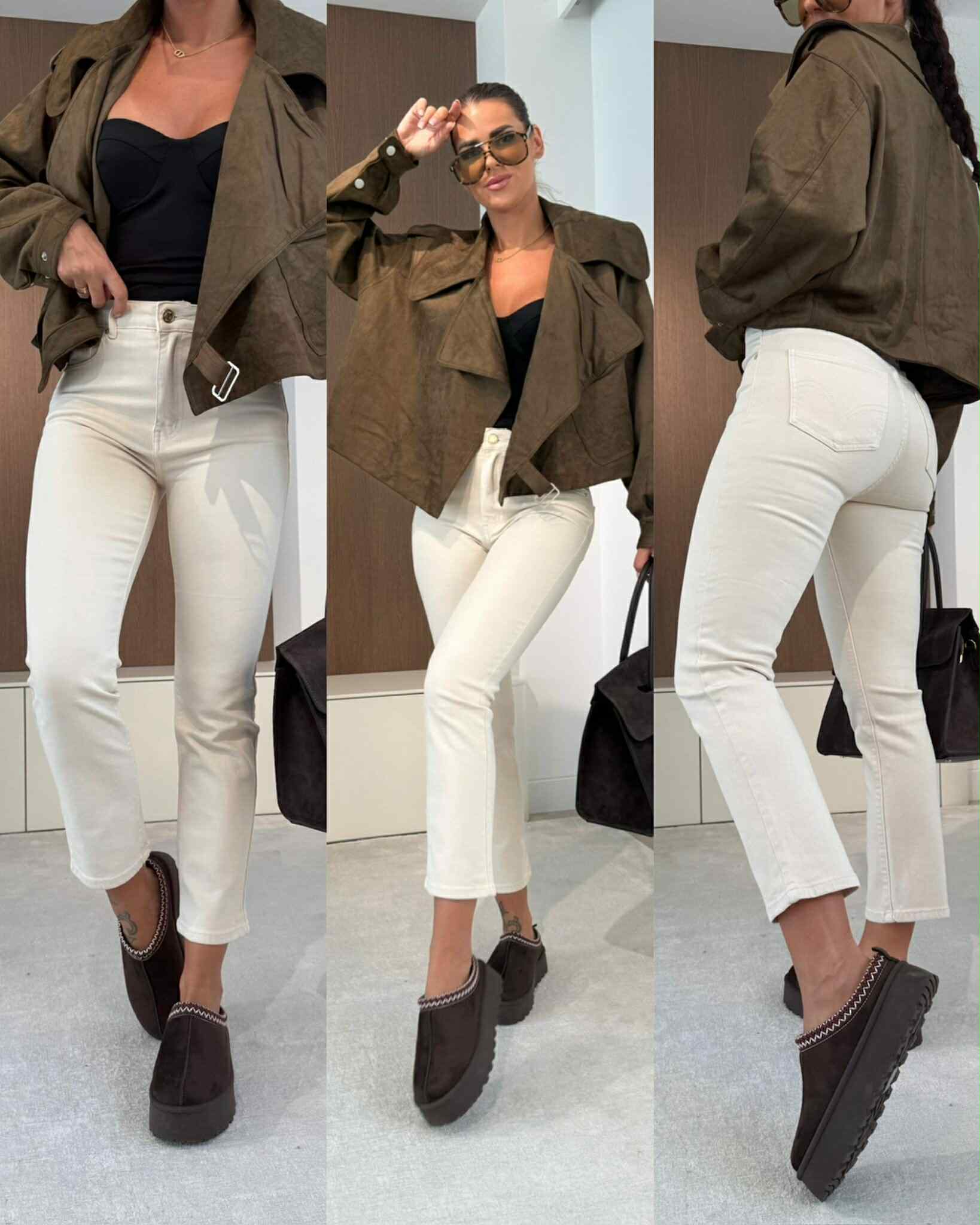 Yannas mom jeans beige - W3276K