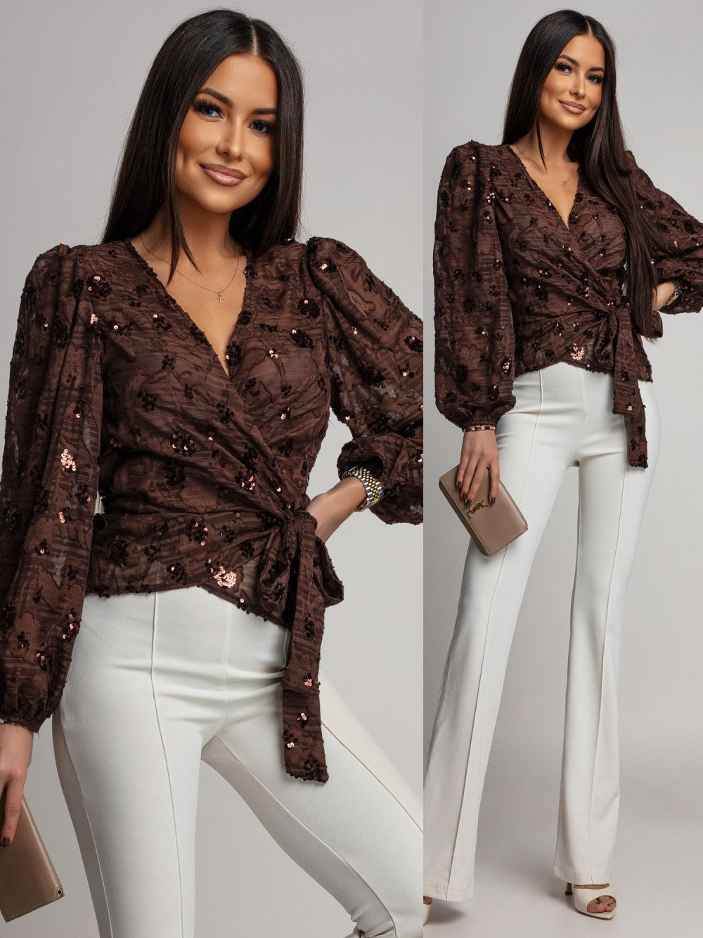 Sillah bluse marron - 8866-1