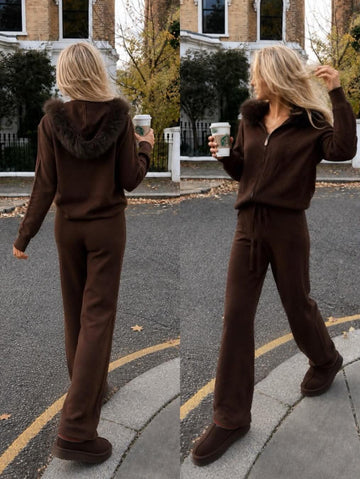 Yara sweat sæt brown  - TU699AB