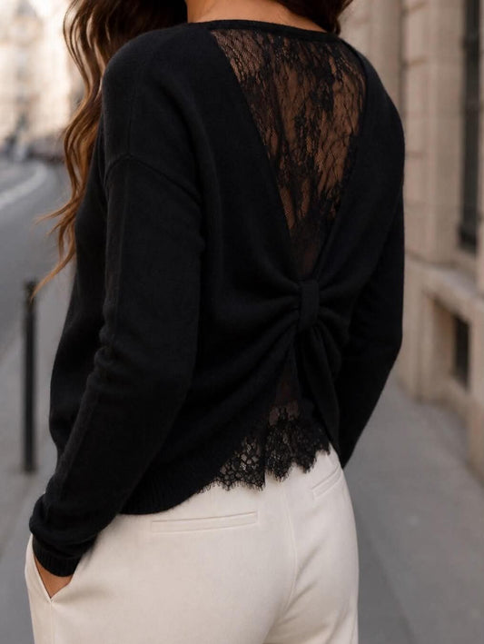 Swea lace sweat Black - AM1182