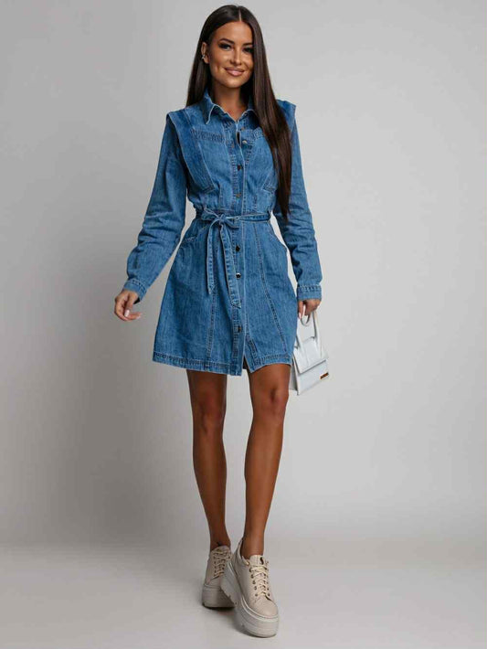 Jaylin denim dress blue -  C10863