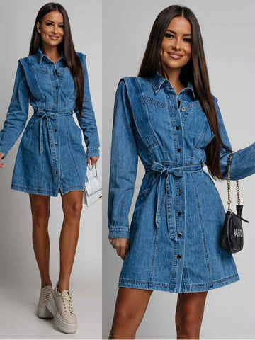 Jaylin denim dress blue -  C10863
