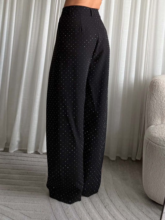 Klovah simili pants Black/silver- M935