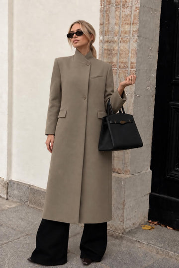 Trina coat taupe - PS9663