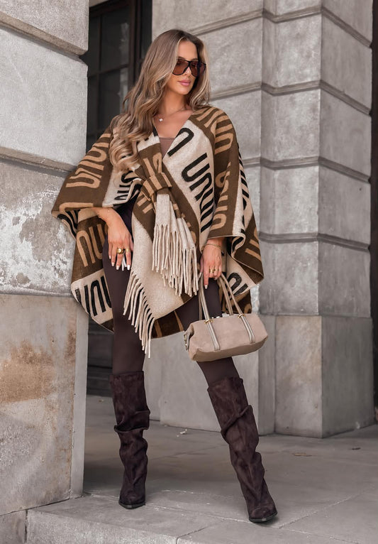 Karat poncho marron - 831-1