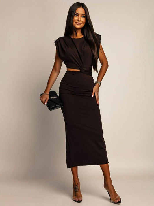 Viasa dress Brown  - C42719