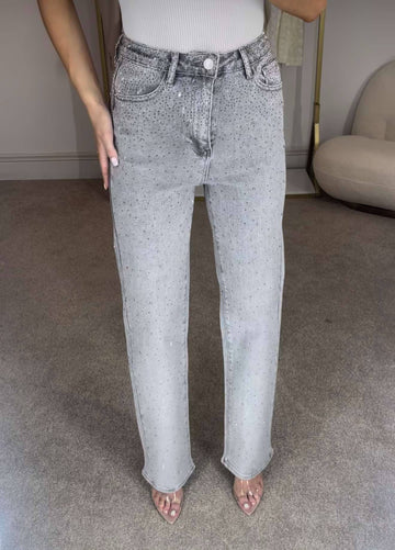 Eqa simili denim jeans grey - T6327-7