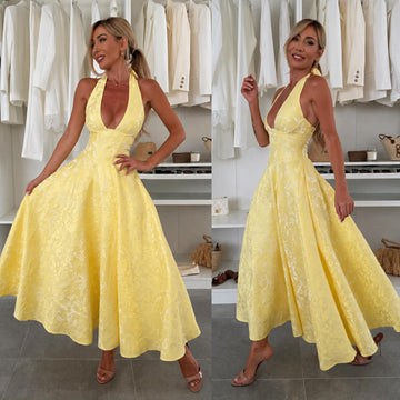 Elvina lux dress  yellow - 527016