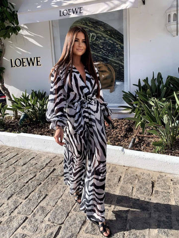 Zophia jumpsuit White zebra