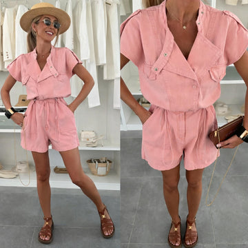 Liza denim suit rose  - M0403