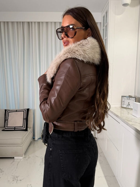 Karoline jacket Brown  - 202309