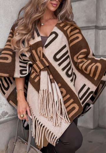 Karat poncho marron - 831-1