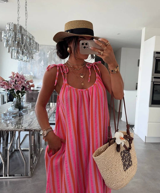 Maridin dress pink mix 8629