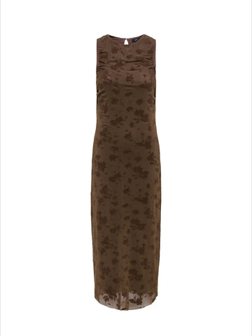 JDYRUBY S/L ROUCHING FLOCK DRESS JRS choko 556