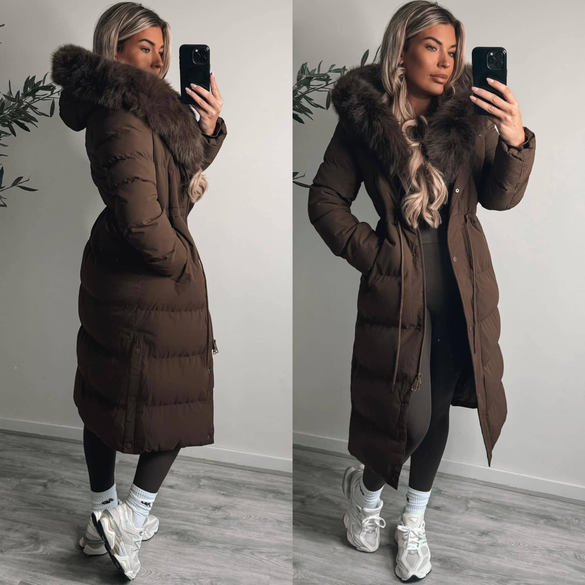 Galina winter jacket brown -FC7583