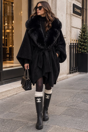 Sassia fur coat Black   - 10072