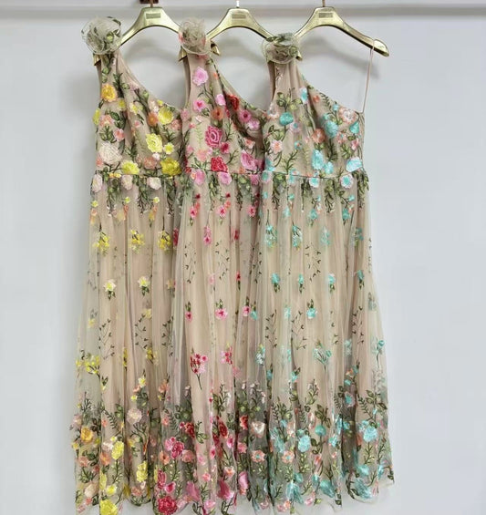 Mellania Flower dress Blue -606620