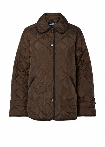 PCEMILY SHORT QUILTED JACKET NOOS BC HOT FUDGE
