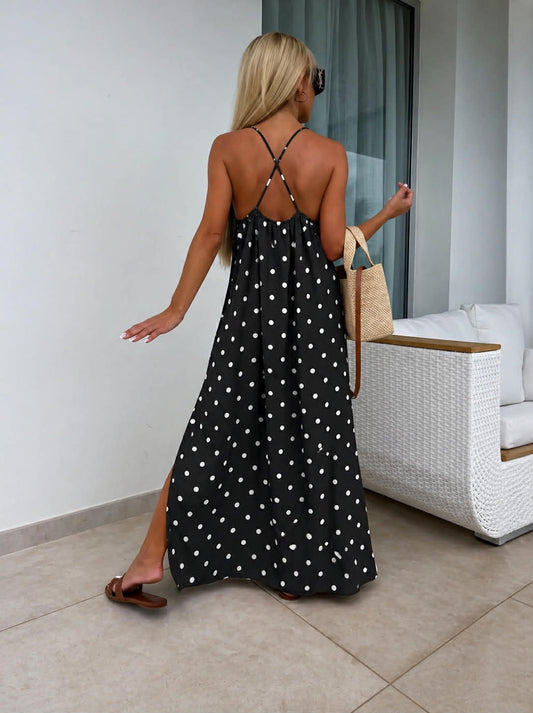 Wita dot dress black 6097 556