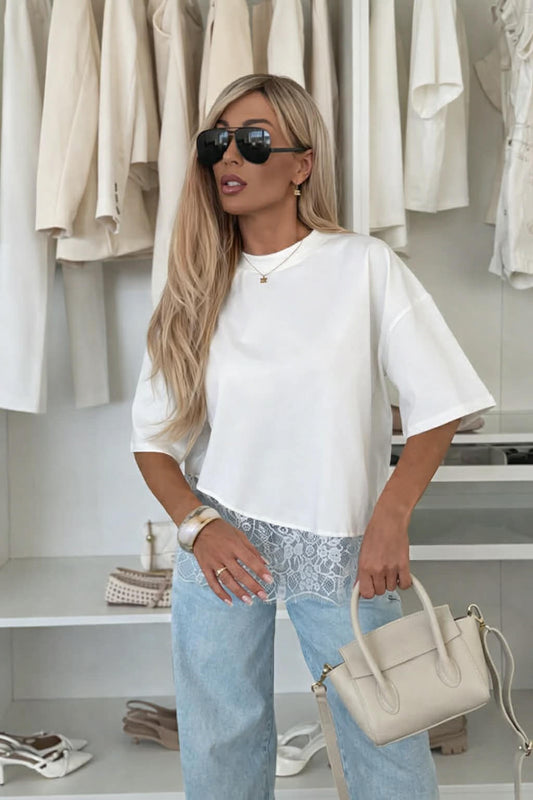 Lakki lace tee White - 6311