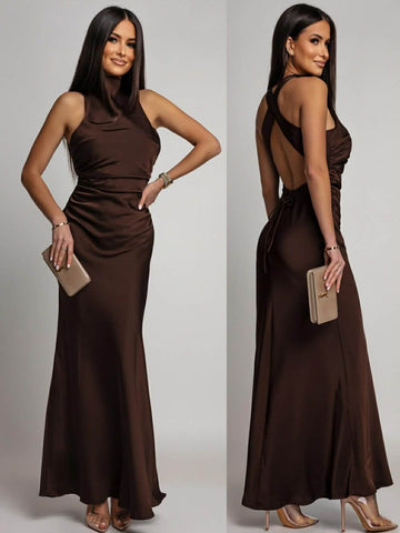 Venzi dress choko  - RL1939