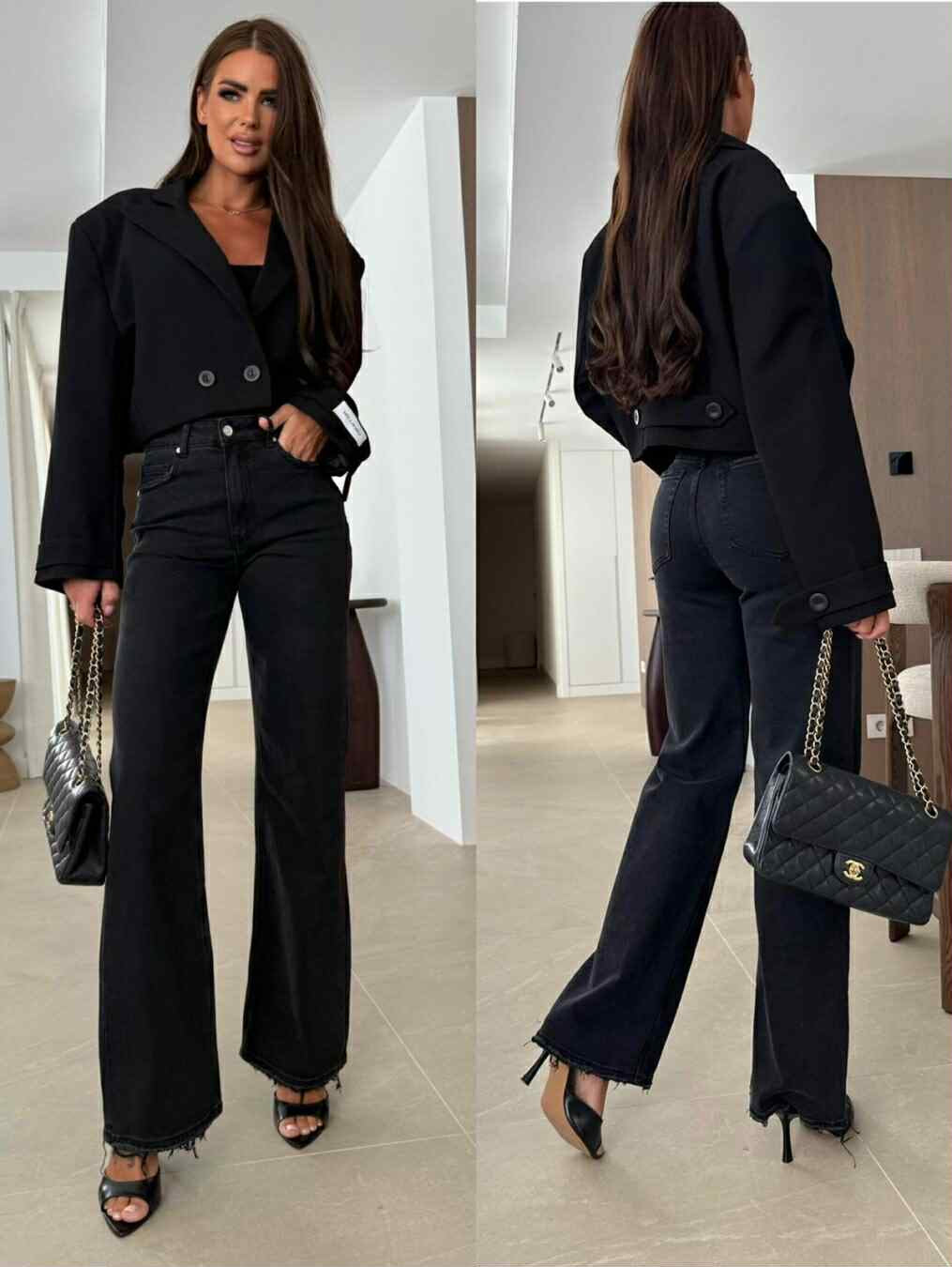Kveen wide leg Black  - W3636