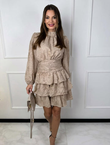 Ciavana dress taupe   - CY4549
