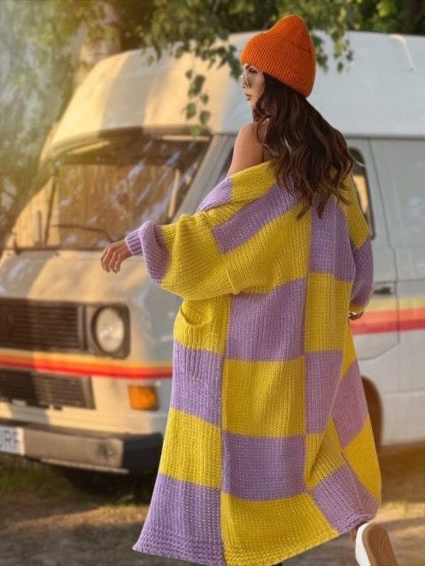 Maddie sweat yellow/purple