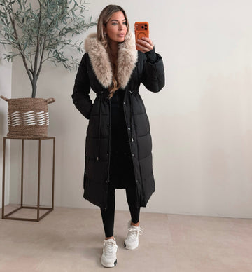 Ulina winter jacket Black/beige - FC7583