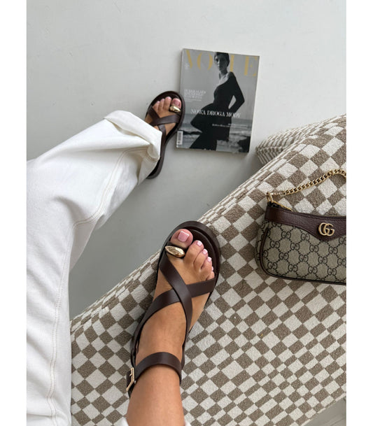 Morine sandal brun - LX9624
